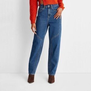 Future Collective x Reese Blutstein Western Seamed Denim Straight Pants Size 10